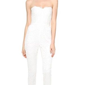 Monique Lhuillier Paige Lace Jumpsuit
